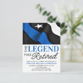 Pensioneringspartij voor politiefunctionarissen Th Uitnodiging Briefkaart (Staand voorkant)