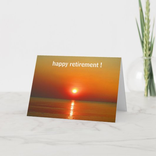 pensioneringszonsondergang kaart (Voorkant)