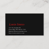 .pensionerW barst schrijver uit. Visitekaartje (Achterkant)