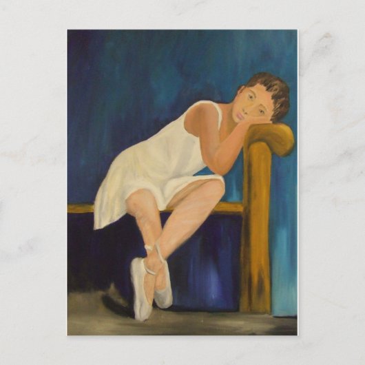 Pensive Ballerina Briefkaart (Voorkant)