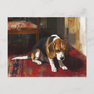 Pensive Beagle Briefkaart