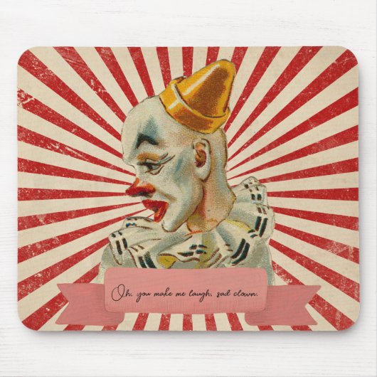  Pensive Clown met Gold Conical Pet Muismat (Voorkant)