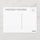 "Pensive" Cowgirl Briefkaart (Achterkant)