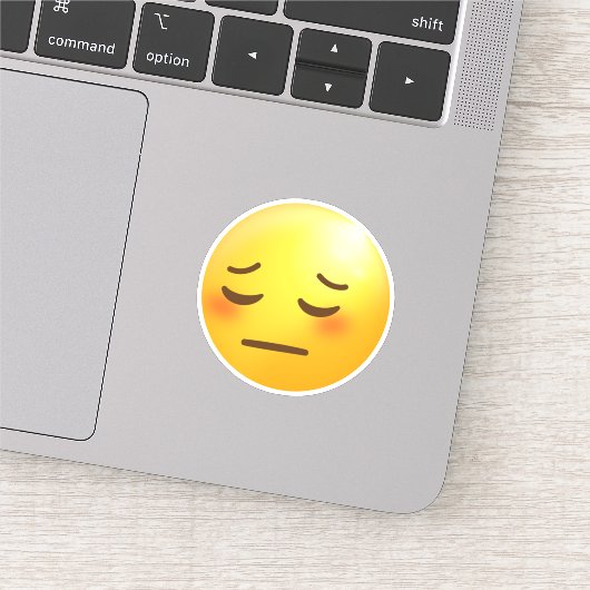Pensive Face Emoji Sticker (Detail)