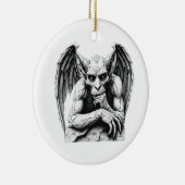 Pensive Gargoyle Keramisch Ornament (Rechts)