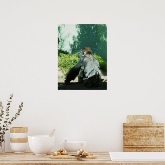 Pensive Gorilla Poster (Keuken)