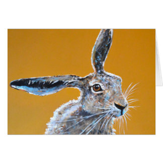 Pensive Hare Card.