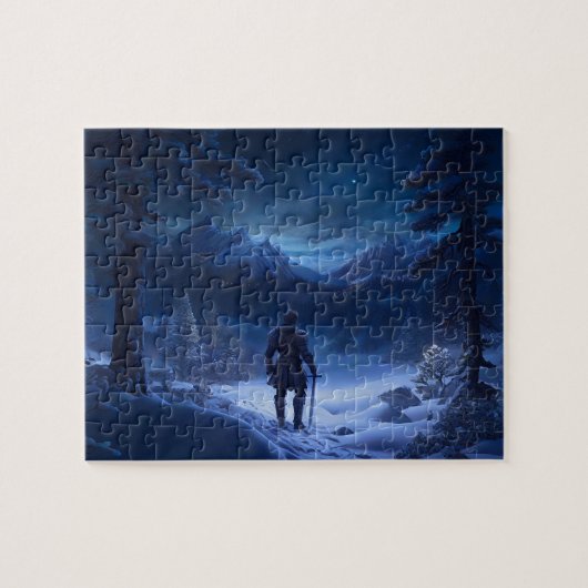 Pensive Knight of the Winter Wonderland Legpuzzel (Horizontaal)