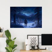 Pensive Knight of the Winter Wonderland Poster (Thuiskantoor)