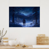 Pensive Knight of the Winter Wonderland Poster (Keuken)