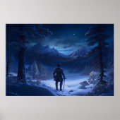 Pensive Knight of the Winter Wonderland Poster (Voorkant)