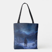Pensive Knight of the Winter Wonderland Tote Bag (Achterkant)