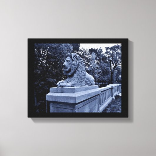 Pensive Lion Canvas Afdruk (Voorkant)