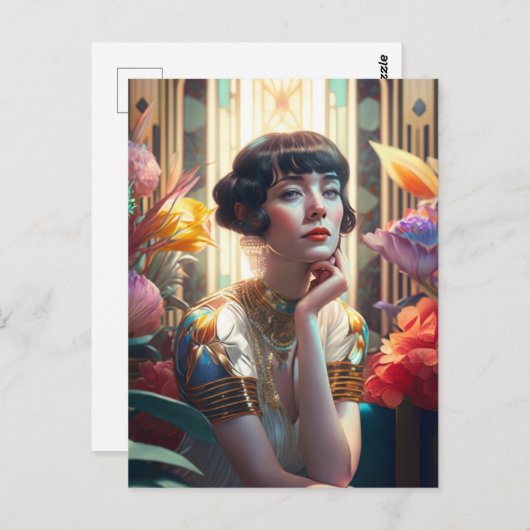 Pensive muuse briefkaart (Voorkant / Achterkant)