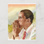 Pensive Obama Briefkaart (Voorkant)