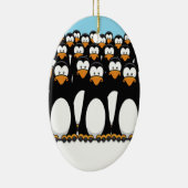 Pensive Penguin Army Keramisch Ornament (Rechts)