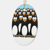 Pensive Penguin Army Keramisch Ornament (Links)
