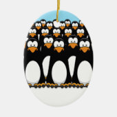 Pensive Penguin Army Keramisch Ornament (Voorkant)