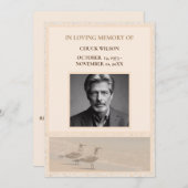 Pensive Seagulls & Sand Funeral Bereavement Kaart (Voorkant / Achterkant)