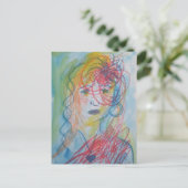 Pensive Woman Briefkaart (Staand voorkant)