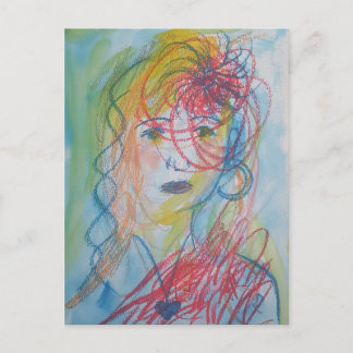 Pensive Woman Briefkaart