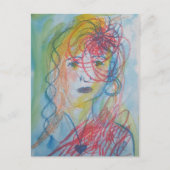 Pensive Woman Briefkaart (Voorkant)