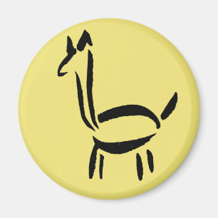 Pensketstekeningen Lama Alpaca Paard Dier Magneet
