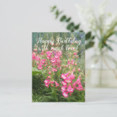 Penstemon Bloementuin bloem Happy Birthday Briefkaart (Staand voorkant)