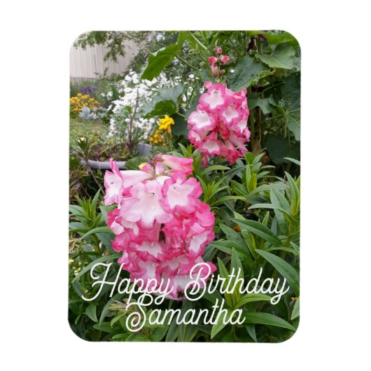 Penstemon Flower Garden floral Birthday Magnet Magneet (Verticaal)