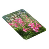 Penstemon Flower Garden floral Happy Birthday Magneet (Rechterzijde)