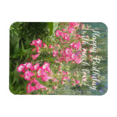 Penstemon Flower Garden floral Happy Birthday Magneet (Horizontaal)