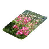 Penstemon Flower Garden floral Happy Birthday Magneet (Linkerzijde)
