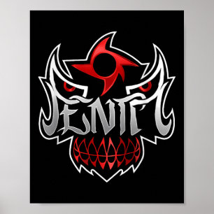 Penta masker in zwarte kleur _1 poster