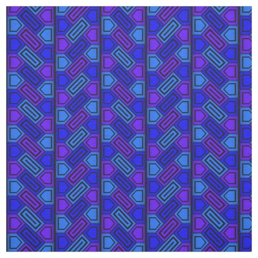 Penta Patroon Blauw Stof (Swatch)