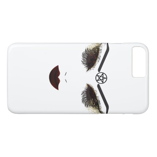 Pentacle Beauty Face Lashes & Dark Lips Makeup Case-Mate iPhone Case (Achterkant (Horizontaal))