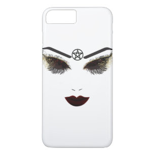 Pentacle Beauty Face Wimpers & Donkere Lippen Make iPhone 8/7 Plus Hoesje