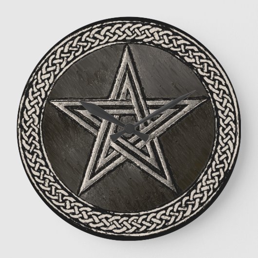 Pentacle Celtic Circle Grote Klok (Voorkant)
