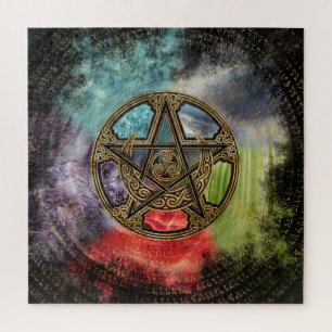 Pentacle Elemental Triskelion Moon Ornament Legpuzzel