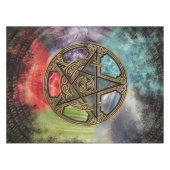 Pentacle Elemental Triskelion Moon Ornament Tafelkleed (Voorkant (Horizontaal))