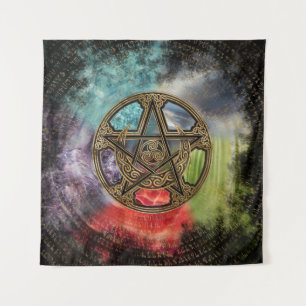 Pentacle Elemental Triskelion Moon Ornament Wandkleed