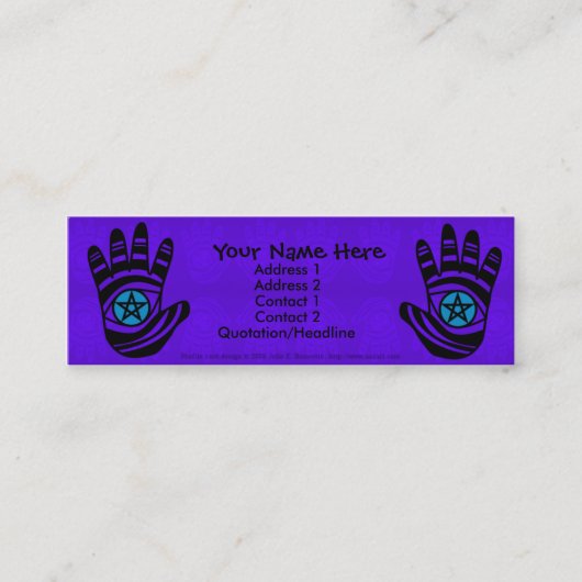 Pentacle Hands 2-profielkaart Mini Visitekaartje (Voorkant)
