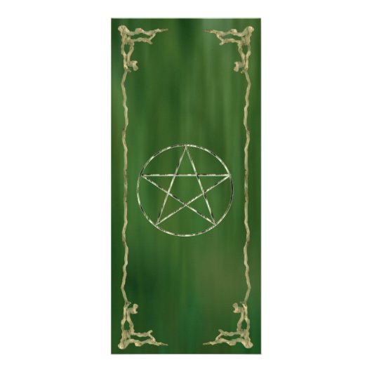 Pentacle in Groen Reclamekaart (Voorkant)