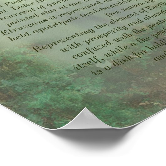 Pentacle in het Poster van de Informatie van het H (Hoek)