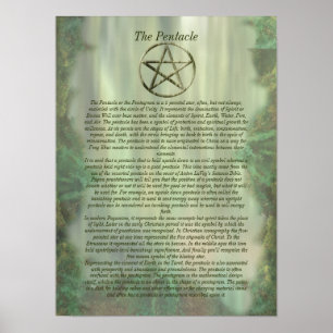 Pentacle in het Poster van de Informatie van het H