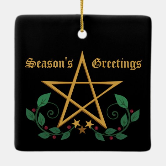 Pentacle Keramisch Ornament (Achterkant)