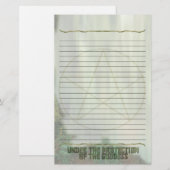 Pentacle, Lined, Protection of the Goddess Briefpapier (Voorkant / Achterkant)