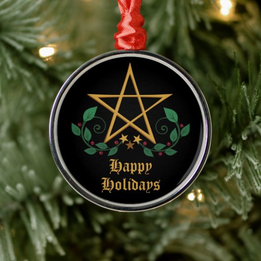 Pentacle Metalen Ornament (Boom)
