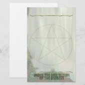 Pentacle, onder bescherming van de godin briefpapier (Voorkant / Achterkant)