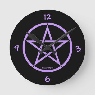 Pentacle Pentagram Clock van Cheeky Witch! Ronde Klok