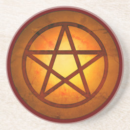 Pentacle Red Fire Zandsteen Onderzetter